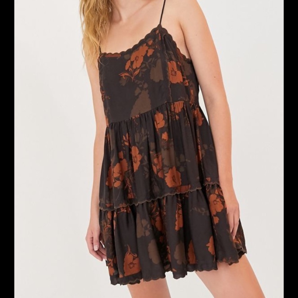 Urban Outfitters Hanna Rayon Babydoll Mini Dress